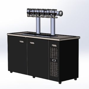 mobile bar 6 pegas taps kegerator
