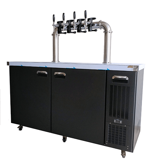 4-Taps-Enclosed-Doors-Front-500x500px-min kegerator mobile bar